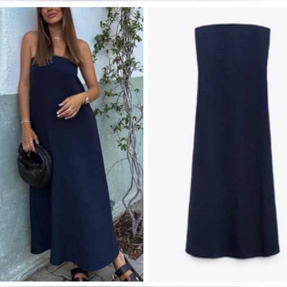 ZARA NWT strapless summer dress blogger favorite - Picture 3 of 9